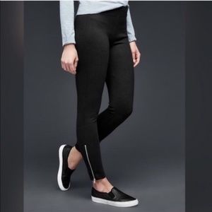GAP Zip Ponte Black Leggings